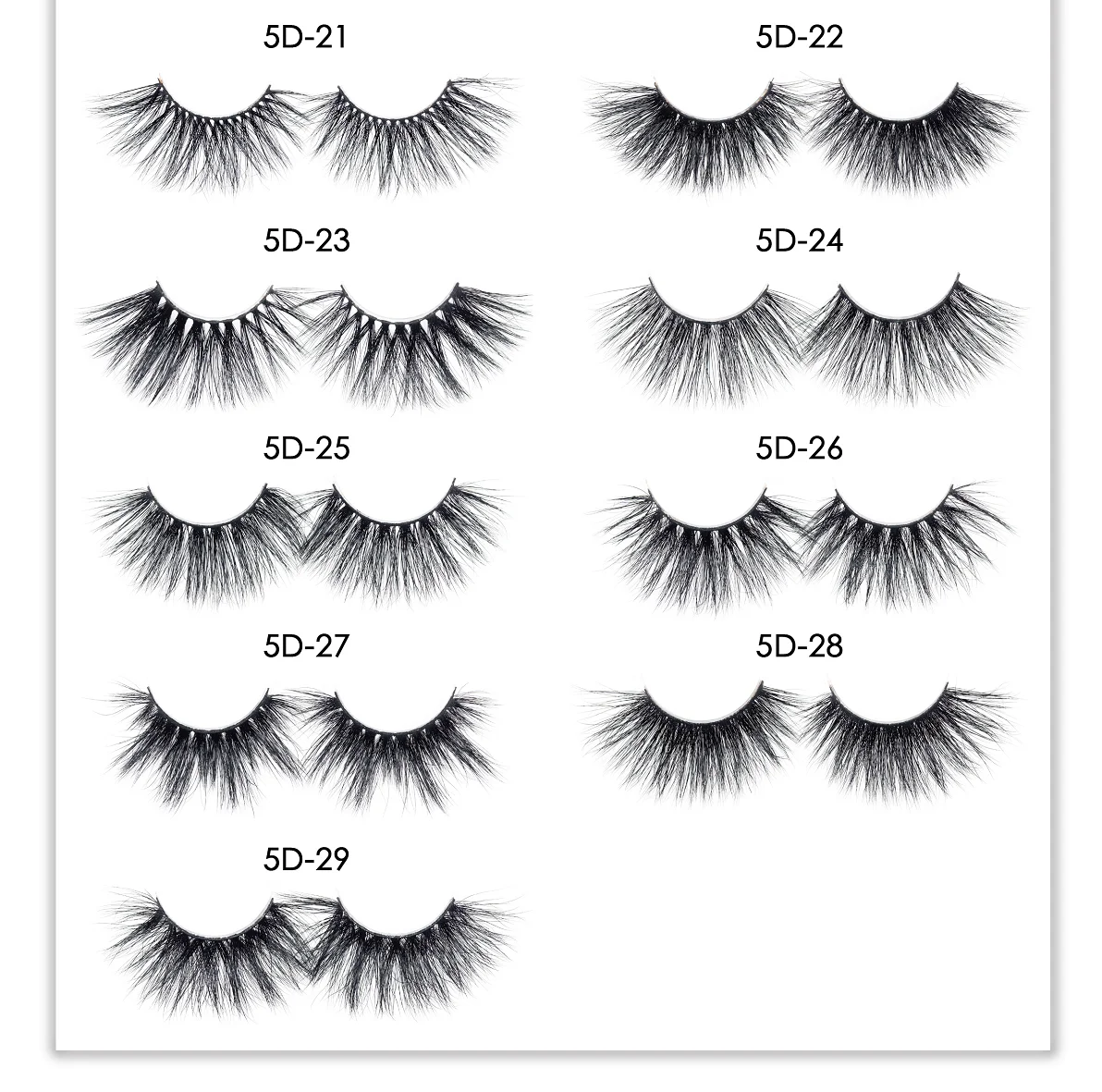 

Factory Directly Custom Private Label Lashes Vendor Wholesale Makeup Fluffy 25mm 5D Mink Hand Made Eyelashes