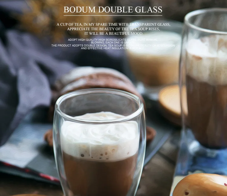 Bodum яйцо форма двойными стенками Стекло теплоизоляция кофейная кружка матч уплотнительная крышка портативный путешествия чай чашки Tasse молоко стакан