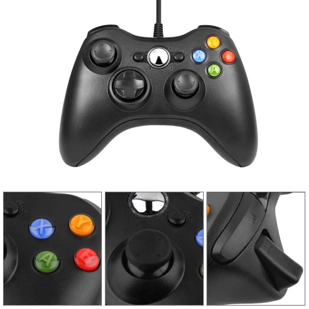 Проводной контроллер геймпады с USB кабелем для Microsoft XBOX 360 консоль проводной