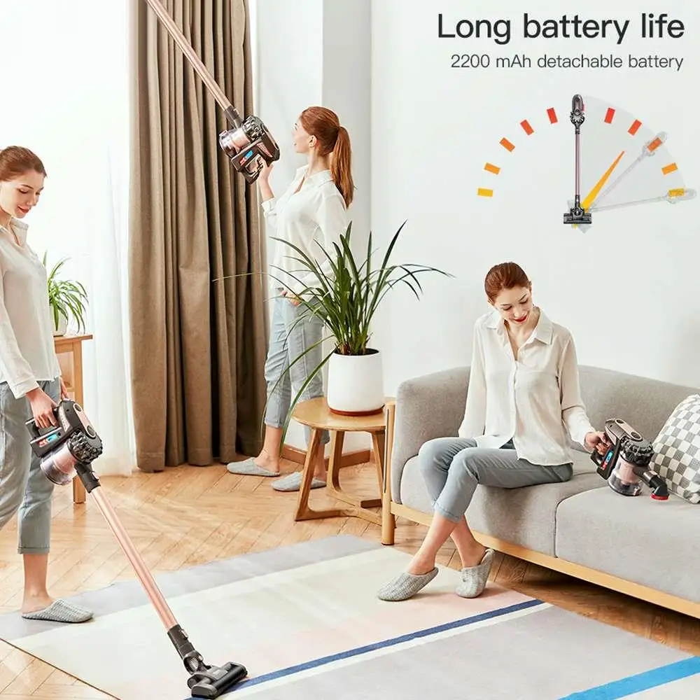 Портативный беспроводной пылесос 15000Pa с циклонным пылесборником для дома Proscenic P8