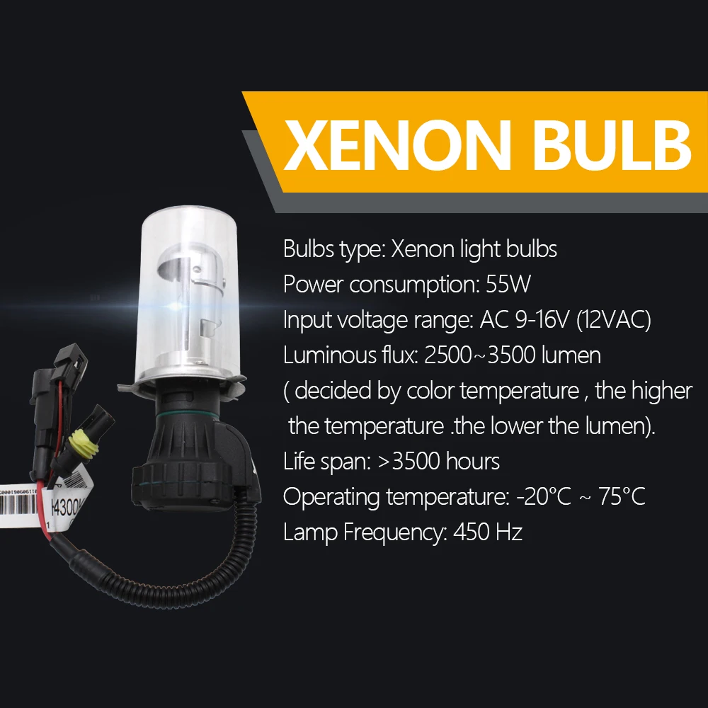 Сменные ксеноновые лампы 12 В 35 Вт HID Биксеноновые Hi/Lo 3000K 4300k 5000k 6000k 8000k