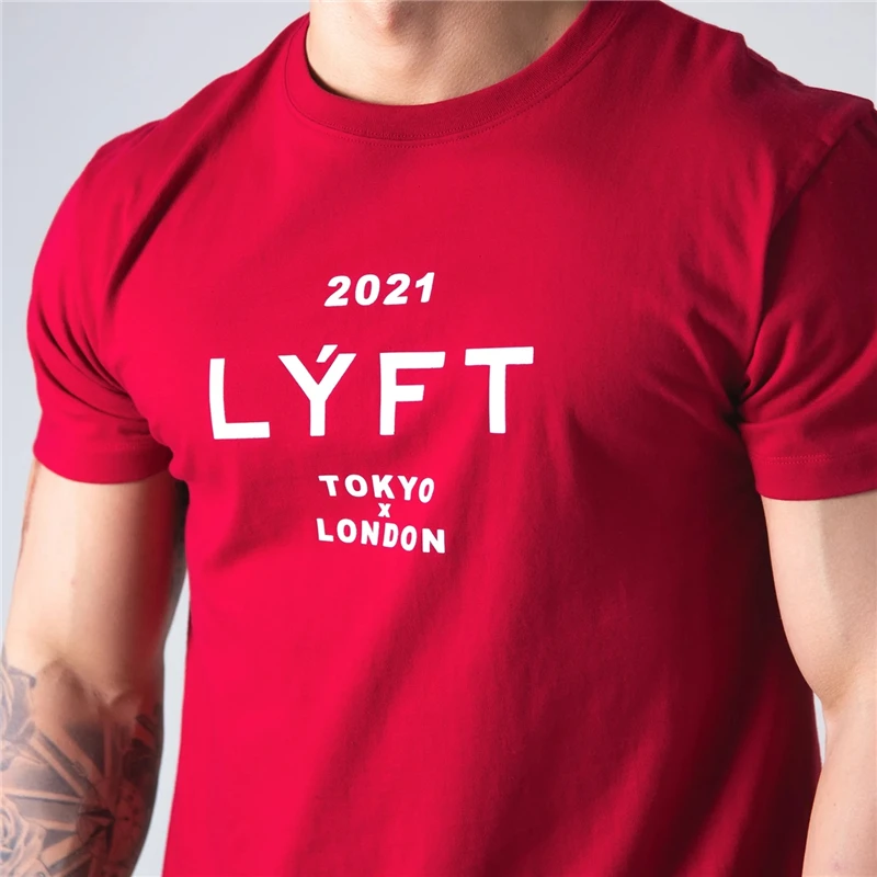 Camiseta holgada informal para hombre, Camisa de algodón con LOGO limitado de Tokyo & London para gimnasio, correr, culturismo, Fitness