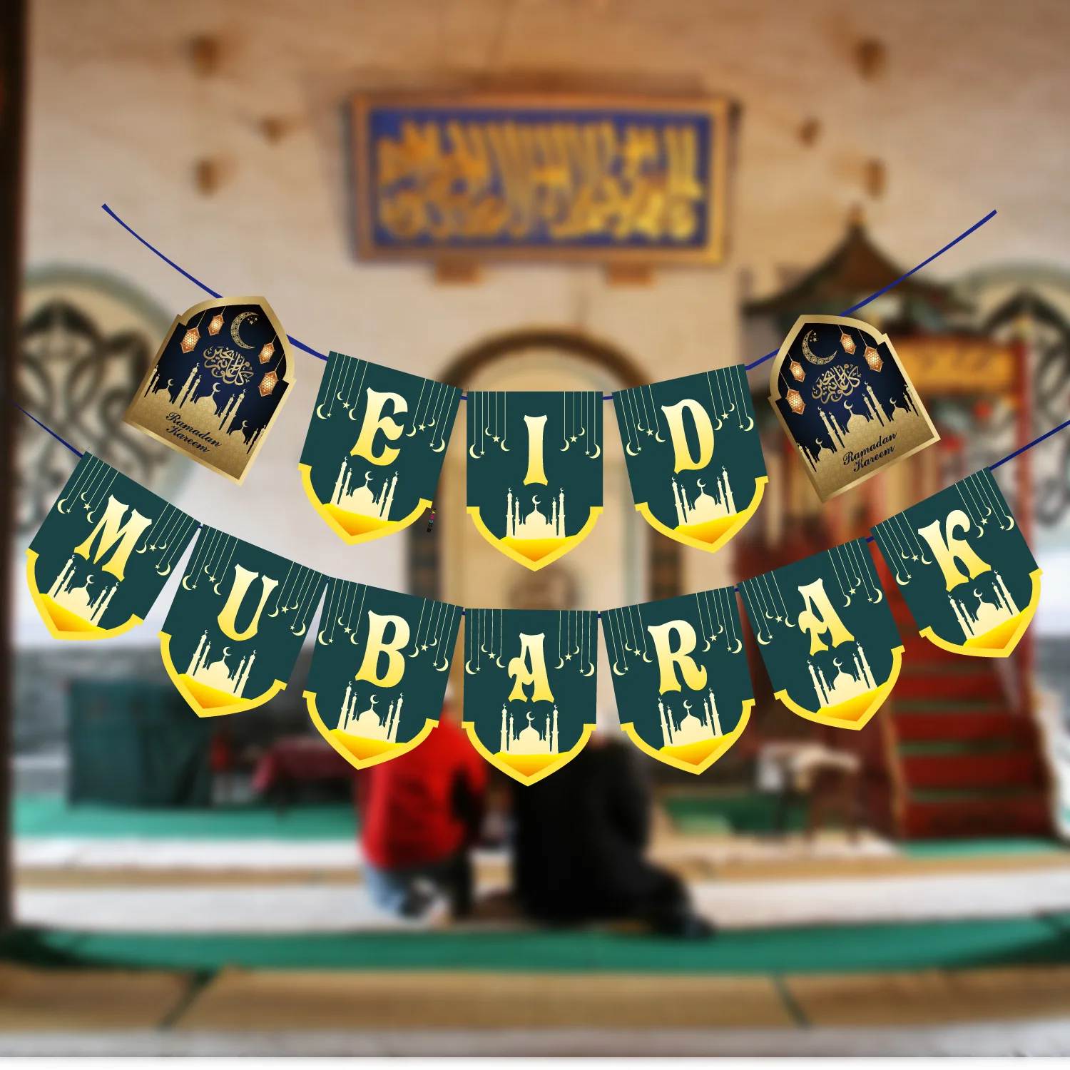 

Eid Mubarak Banner Raid Eid Mubarak Letter Banner Ramadan Venue Decoration Arrangement Lahua Party Supplies