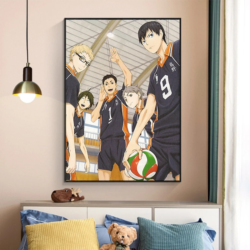 Волейбольный мальчик холст картина Haikyuu японский стиль мультфильм аниме плакаты