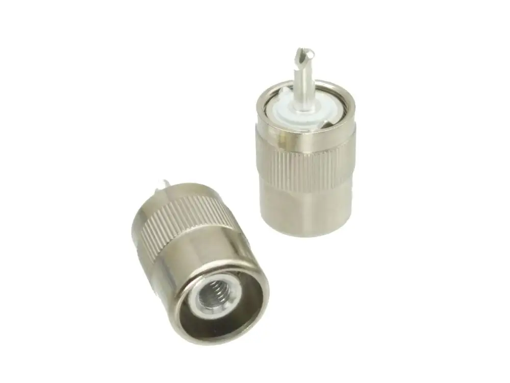 10 шт. коннектор PL259 UHF паяльный разъем для RG58 RG142 LMR195 RG400 Кабель Латунь|male connector|male male