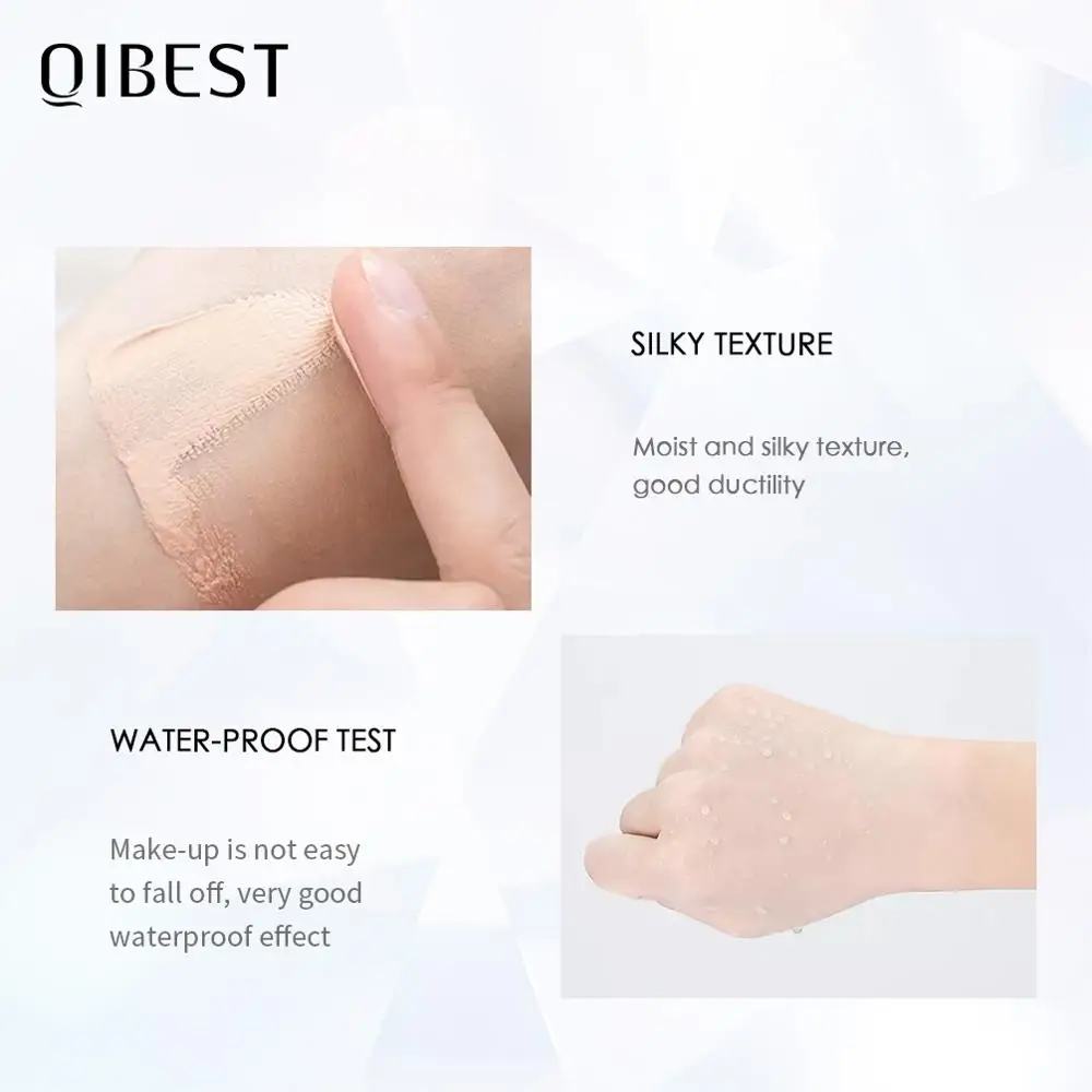 Основа для макияжа QIBEST Матовая жидкая основа полное покрытие водонепроницаемая