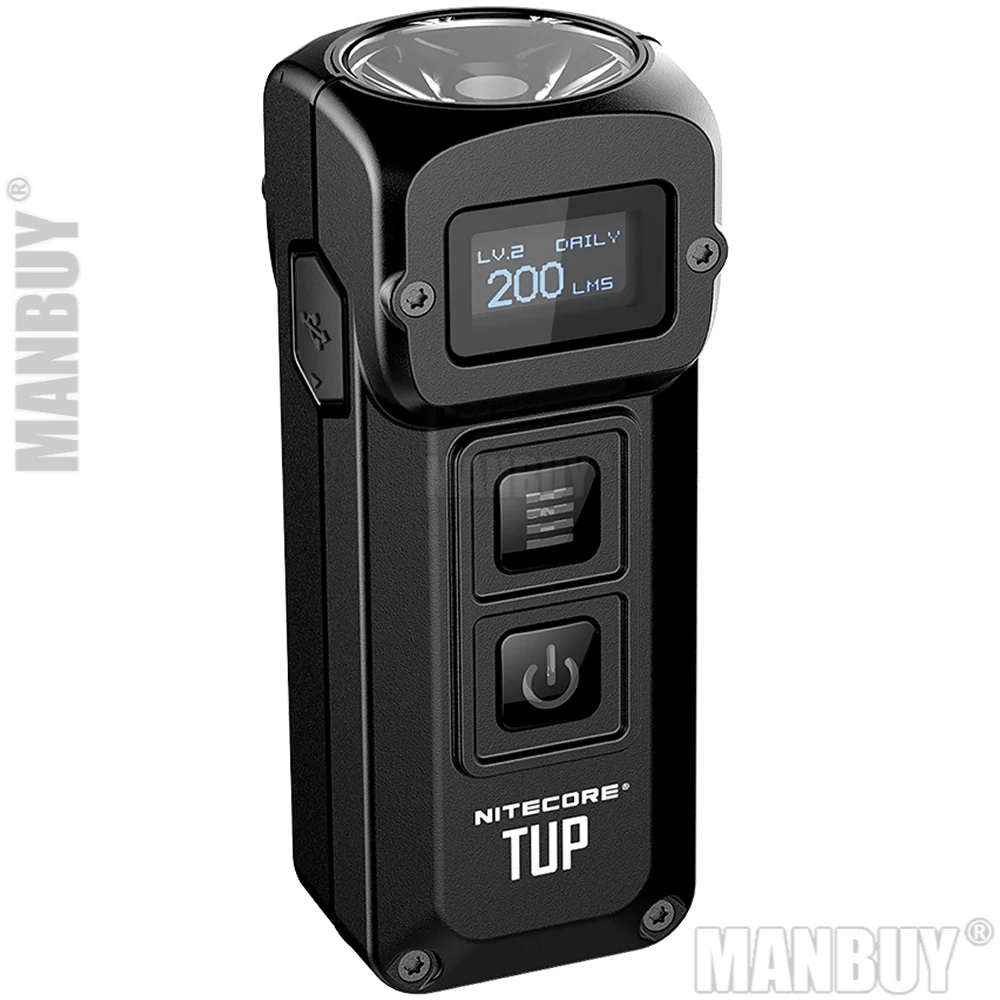 Металлический брелок NITECORE TUP 1000 люмен из нержавеющей стали светодиодный дисплей