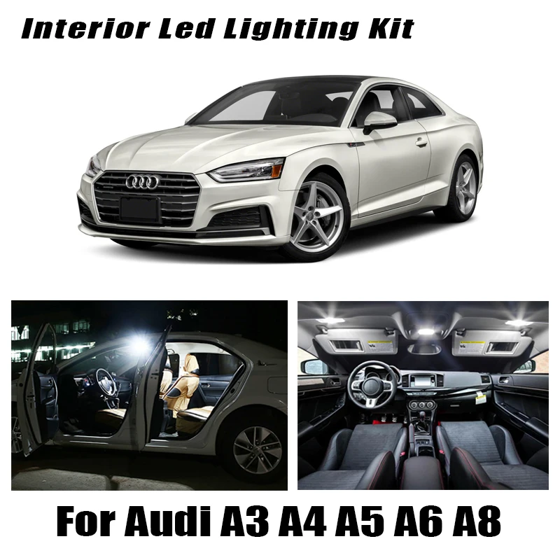 Чисто белые светодиодные с Canbus лампы Интерьер светильник крыши карта купольный s