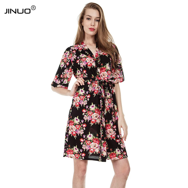 Женское атласное кимоно для вечеринок JINUO Подарочный халат подружки невесты с