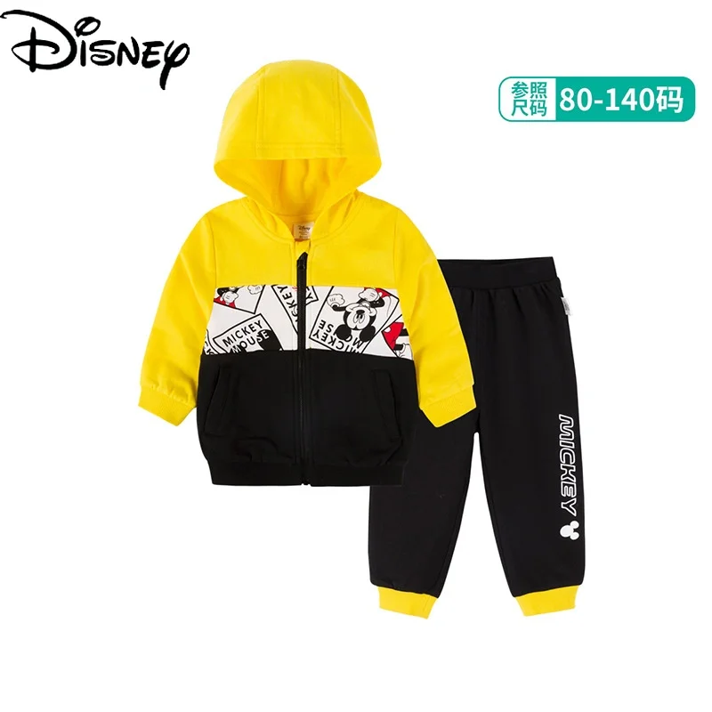 

Disney Mickey Mouse Children's Casual Sports Jacket Pants 2-Piece Set Children's Clothing Boys Sweatshirt Set