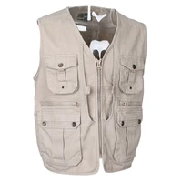 mens fishing vest casual outdoor work pockets camping hunting multi pocket waistcoat jackets