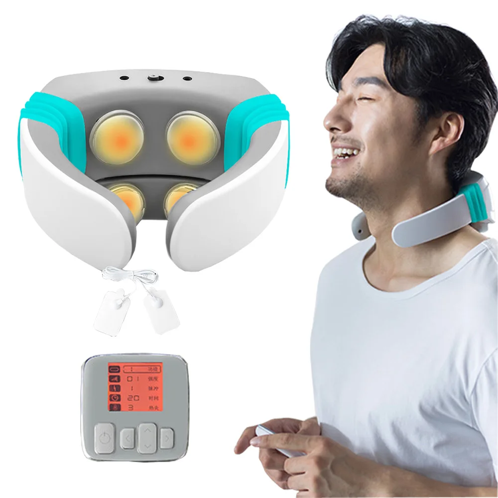 Электрический ультразвуковой массажер для шеи инструмент лечения шейного