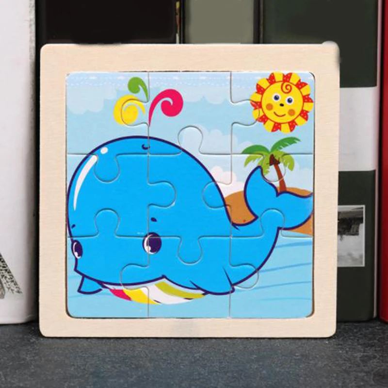 

Wooden Puzzle Baby Young Children Early Learned Intelligence Cartoon Animal Jigsaw Puzzle Wooden Toys For Children Puzzle Games
