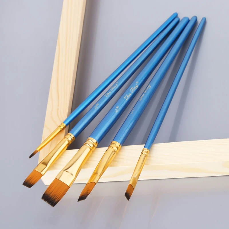 

5pcs Art Painting Brushes Set Acrylic Oil Watercolor Artist Paint Brush C7AA