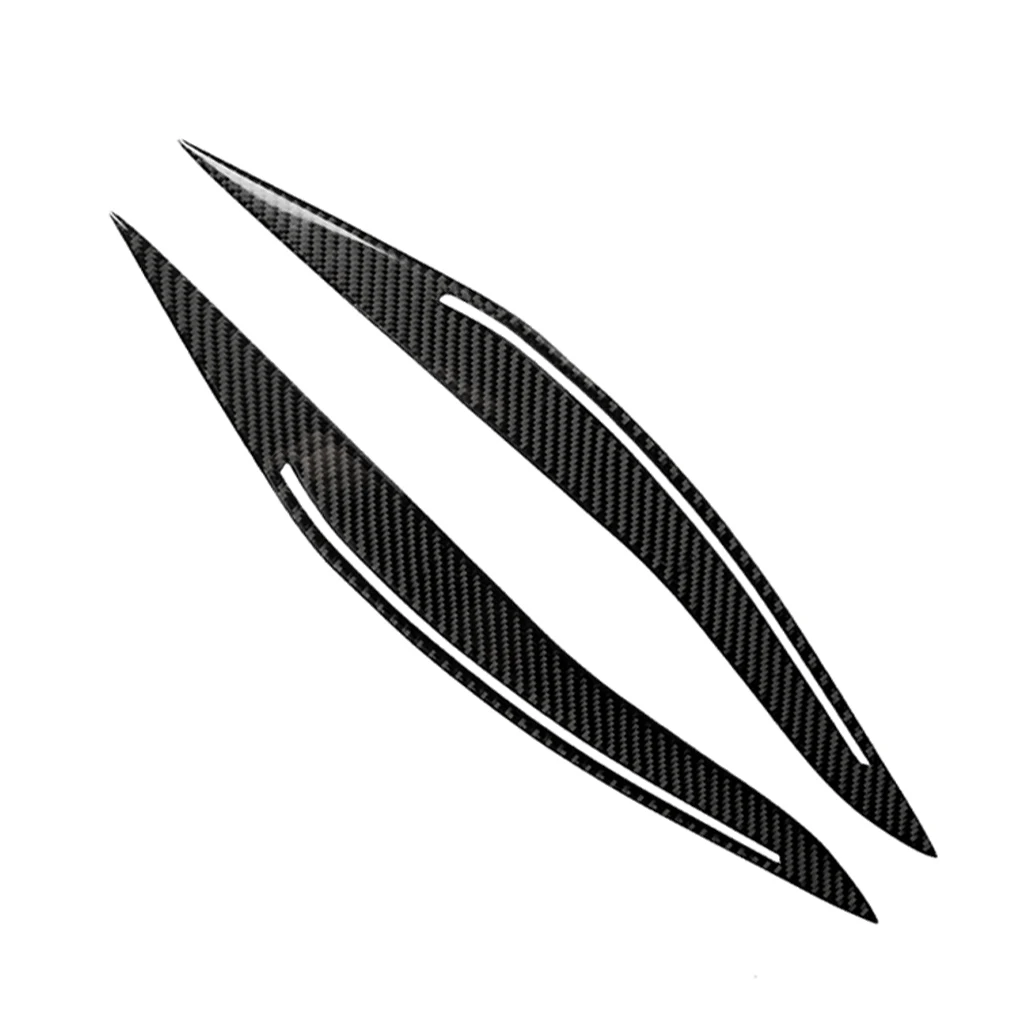 1 Pair Carbon Fiber Headlight Eyebrows Eyelids Sticker Replacement For F10 2014-2016 Car Interior Decor | Автомобили и мотоциклы