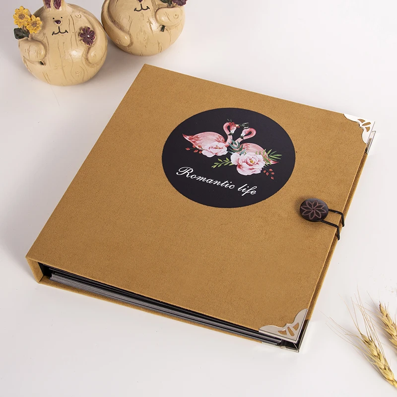 Черная бумажная бархатная Обложка для скрапбукинга 30 шт./60 страниц Свадебная