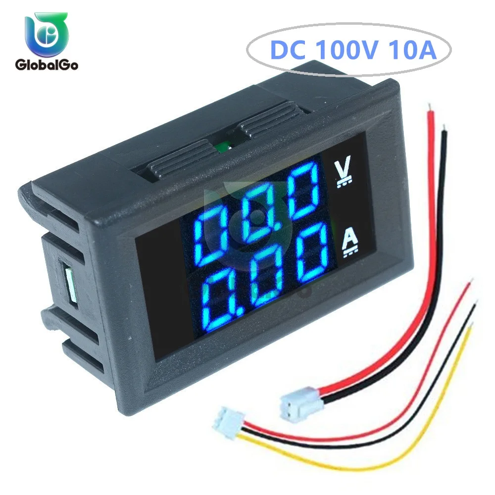 

3pcs/Lot DC 0-100V 0-10A Digital Voltmeter Ammeter 12V 24V 36V 48V Car Motorcycle Bicycle Voltage Current Meter Battery Tester