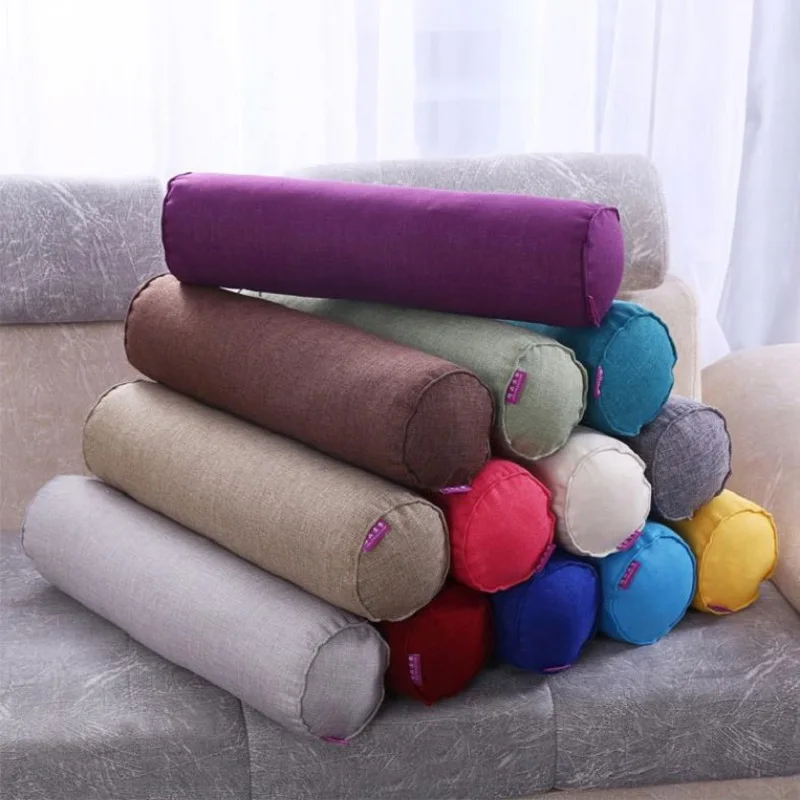 Хлопковая цилиндрическая Подушка для сна большого размера разнофункциональная