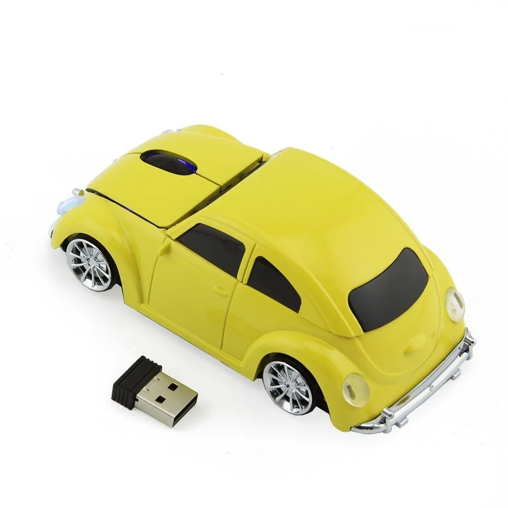 CHYI Милая Беспроводная 3d Компьютерная мышь для автомобиля Mini Usb оптическая VW Beetle Auto Mause Эргономичная Детская Подарочная компьютерная мышь для Mac ноутбука настольного компьютера