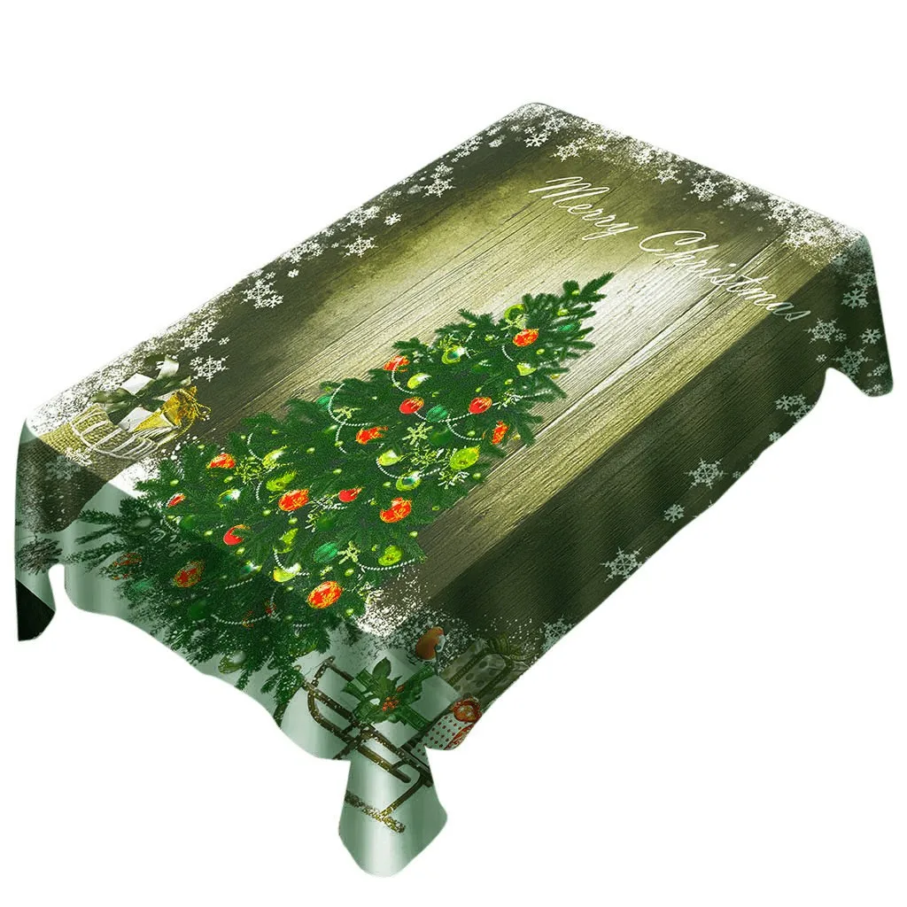 Рождественская скатерть Европейский Рождественский принт прямоугольная