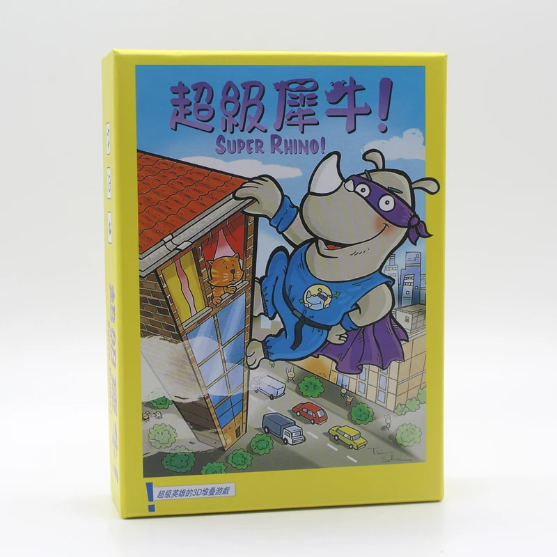 Супер Rhino настольная игра 2-5 игроков забавные карточки игры Высокого Качества