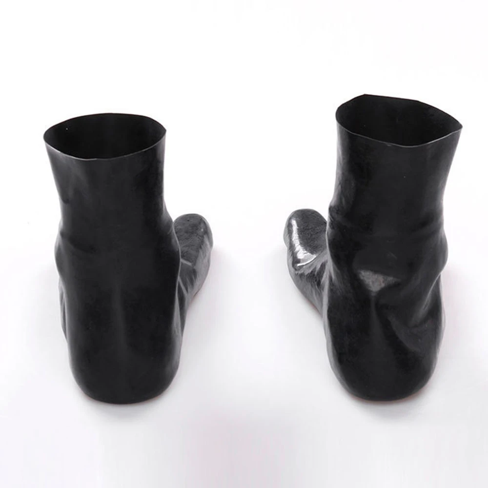 Носки для БДСМ из натурального латекса короткие закрывающие пятью пальцами