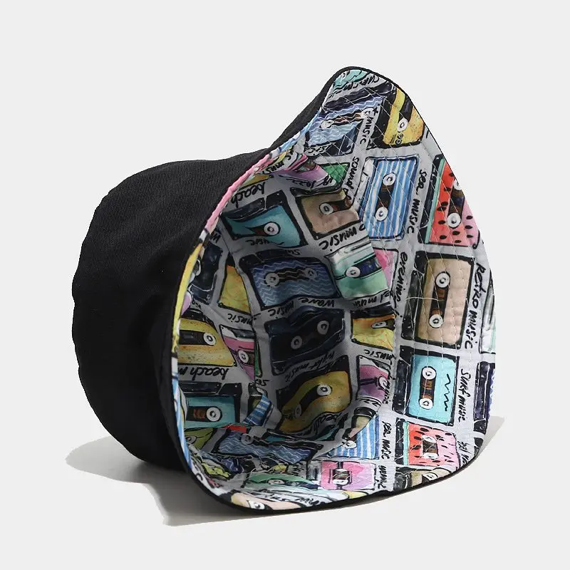 Летняя хлопковая двухсторонняя женская уличная Панама в стиле Харадзюку с