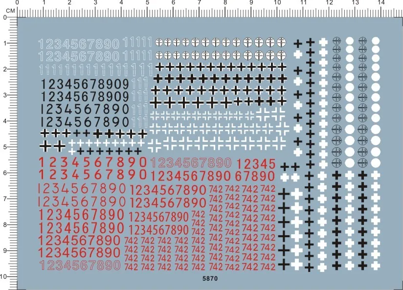Подробная информация во всех масштабах немецкий набор маркировок по номерам