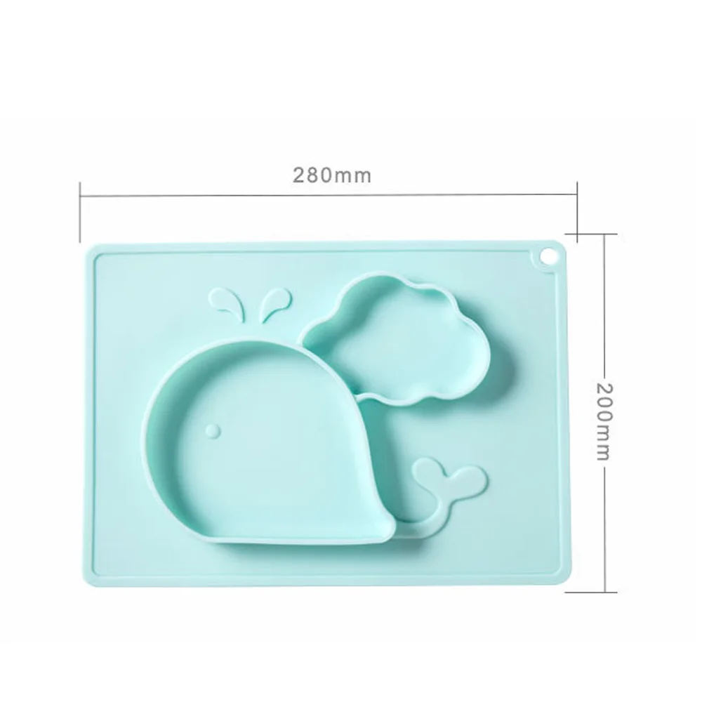 Детская мультяшная силиконовая обеденная тарелка китовый Краб малыш ребенок