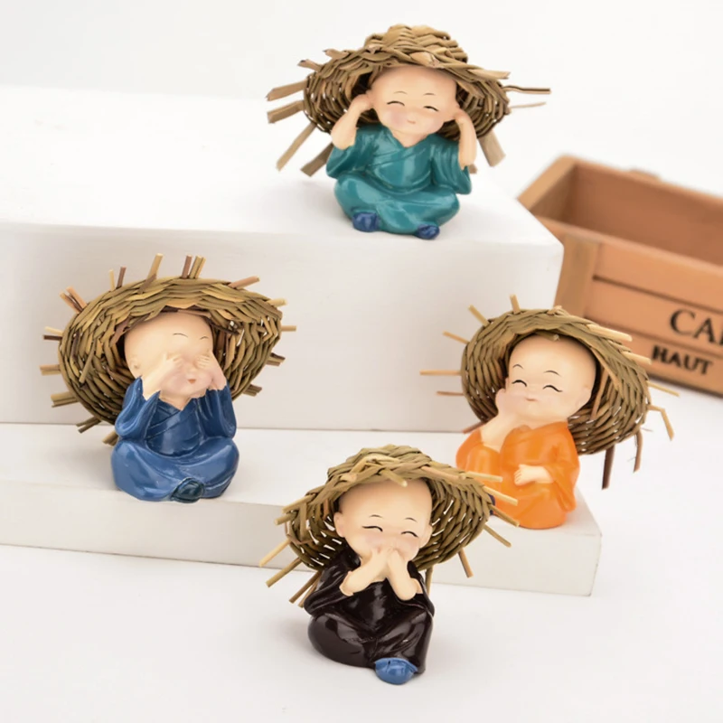 

Little Cute Cartoon Little Monk Doll Decoration Auto Dashboard Ornament Home Decor M8617