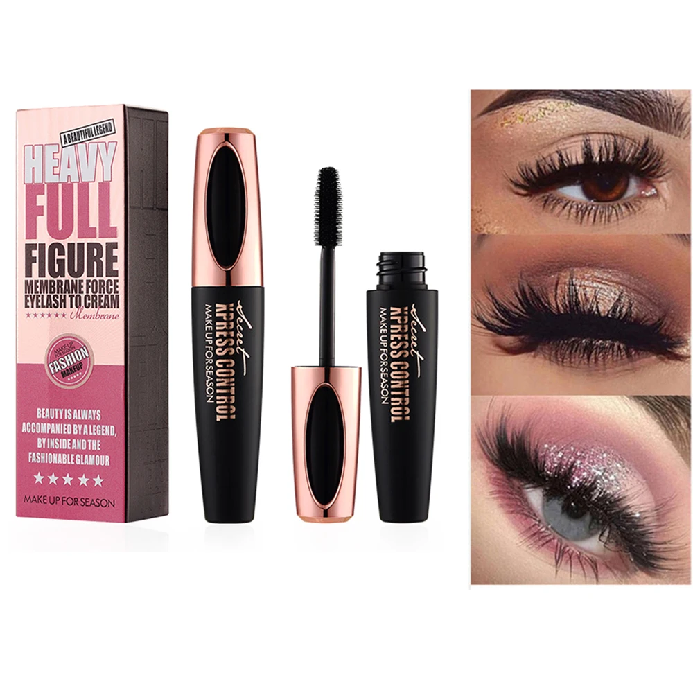 Тушь для ресниц 2019 4D из шелкового волокна водостойкая 3d тушь черная Толстая