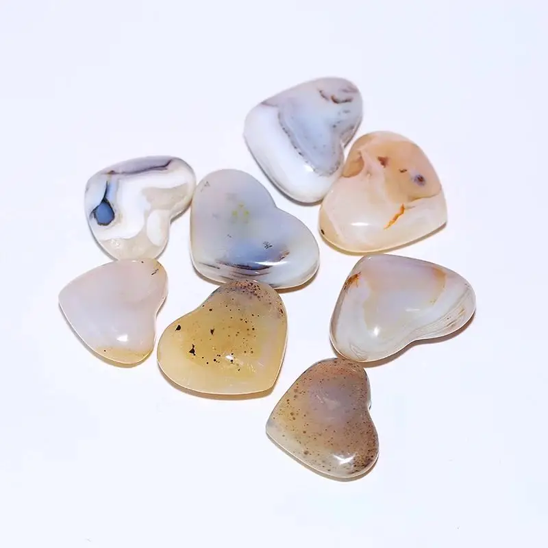 

MOKAGY 1 шт. полированный мох Агат кварцевый Природный кристалл камень в форме сердца резьбой 45 мм-60 мм для продажи