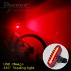 Deemount 100 lm Перезаряжаемые вел USB горный велосипед задний фонарь MTB Детская безопасность Предупреждение Велосипедный Спорт заднего света Велосипедный Спорт лампа