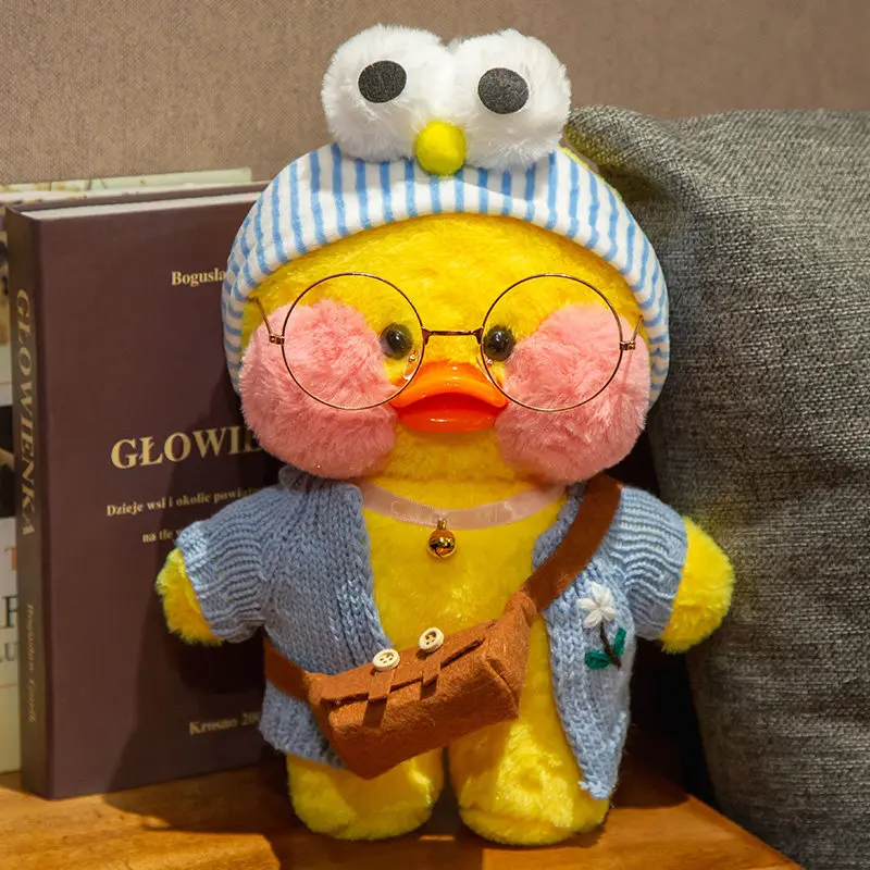 30 см LaLafanfan Plushie желтым утенком Животные Милые мягкие игрушки куклы для девочки