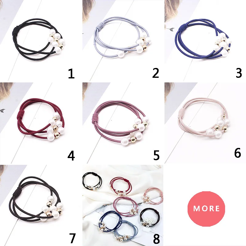 7 шт./компл. женские украшения для волос девочек элегантные жемчужные повязка на