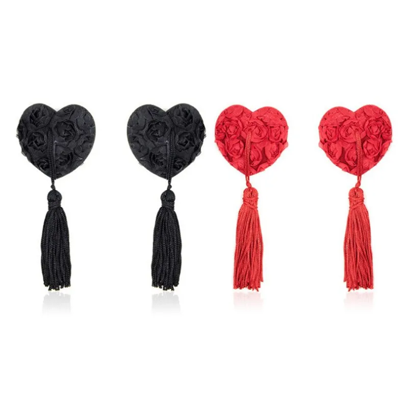 1 пара сексуальные Стикини наклейки женское белье роза цветок кисточка грудь