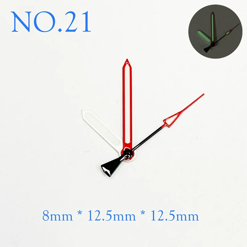 

Зеленые Супер Светящиеся стрелки NH35 NH36 для наручных часов, запчасти для наручных часов SEIK, Сменные аксессуары NO.21