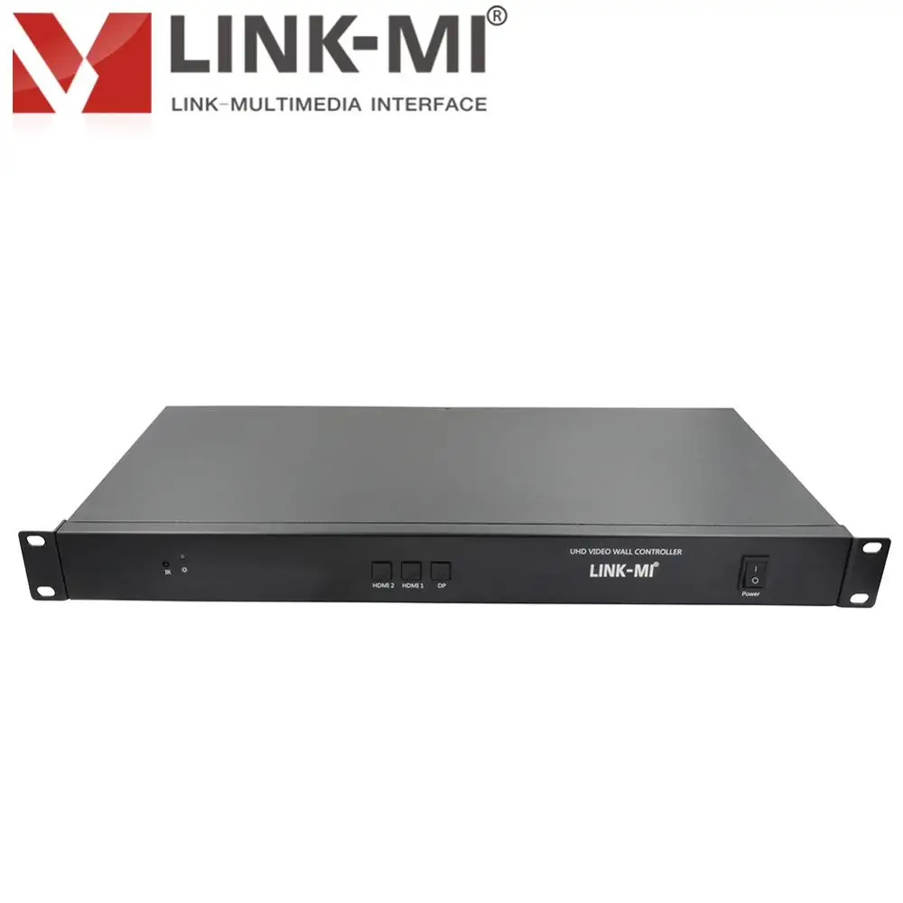 Настенный видеоконтроллер LINK-MI 4K для 4 дисплеев с входом HDMI + DP 2X2 1X4 4X1
