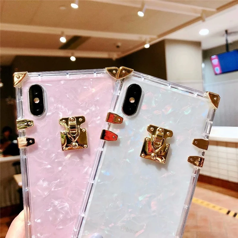 Роскошный квадратный прозрачный ТПУ чехол для iPhone 11 Pro Max, мягкий силиконовый блестящий чехол для телефона для iPhone X XS Max XR для iPhone 6 7 8 Plus