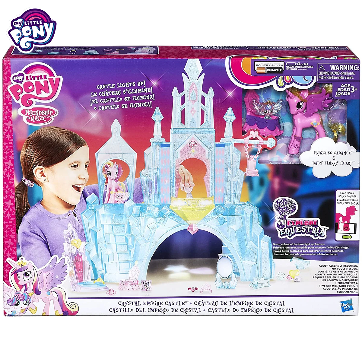 

Hasbro My Little Pony Crystal Castle Set Magic Movie Doll Toy Set Model Girl Play House Toy Child Birthday Christmas Gift B5255
