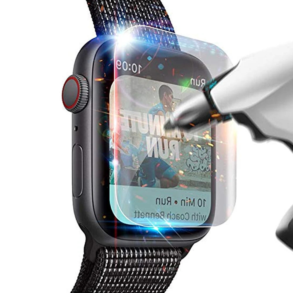 Защита экрана для Apple Watch 4 band 44 мм 40 мм 9D полное покрытие Защита от царапин защитная Гидрогелевая пленка аксессуары для часов