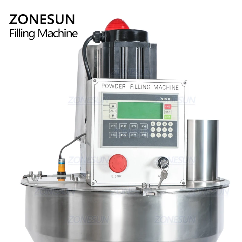ZONESUN ZS FM2000 Auger стеклянный тальковый флакон вертикальные пластиковые китайские