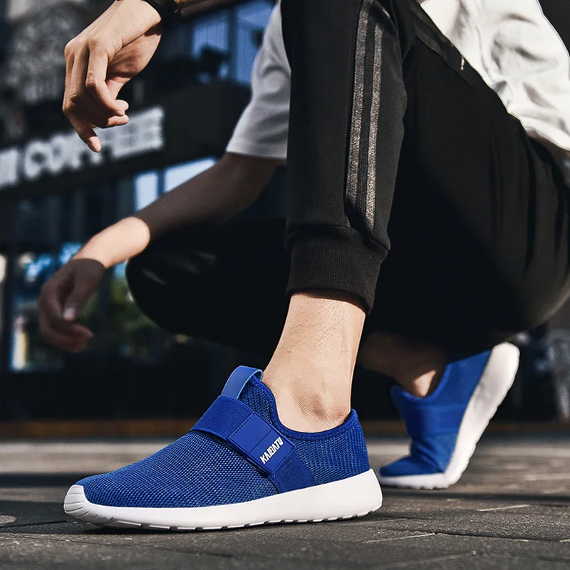 Большой Размеры унисекс кроссовки Для мужчин повседневная обувь слипоны дышащая