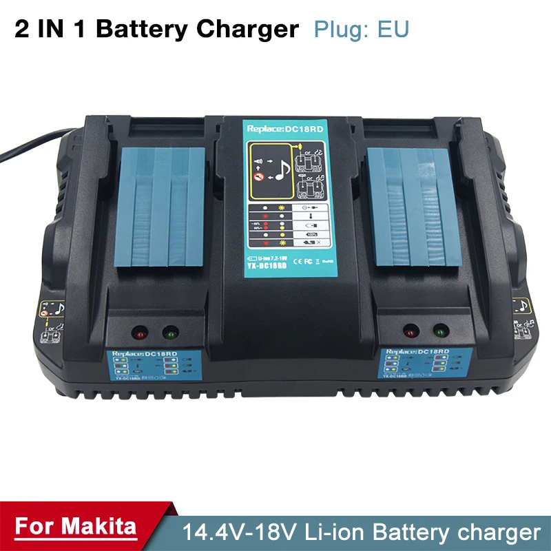 Двойное зарядное устройство для Makita 14 4 в 18 DC18RD DC18RC BL1860 BL1850 BL1830 4A