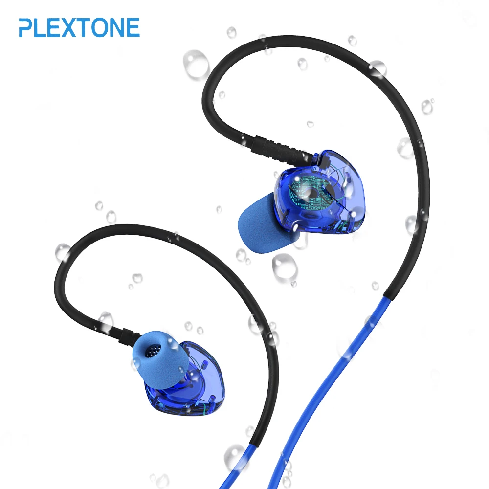 Водонепроницаемые спортивные Bluetooth наушники PLEXTONE BX240 басовые стереонаушники с
