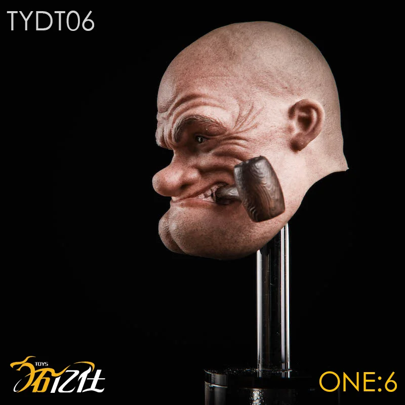 

Hot Sales 1/6 Scale TYDT06 Ninja Master Popeye Sailor Male Head Sculpt Men Head Carving for 12 Inches Muscle Man Body Figure