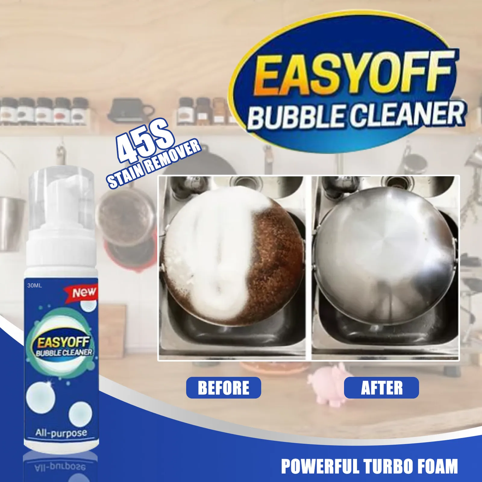 70ML Fabric Cleaning Spray Multifunctional Cleaner Clothes Easyoff Kitchen Decontamination Powder Oil Stain | Дом и сад