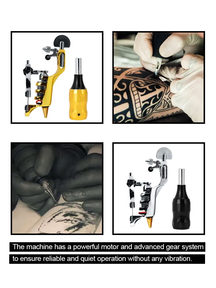 

Tattoo Pen Rotary Tattoo Motor Machine Kit Body Artists Tattoo Supplies Kits With Handle Supply For Artists 2 Colors