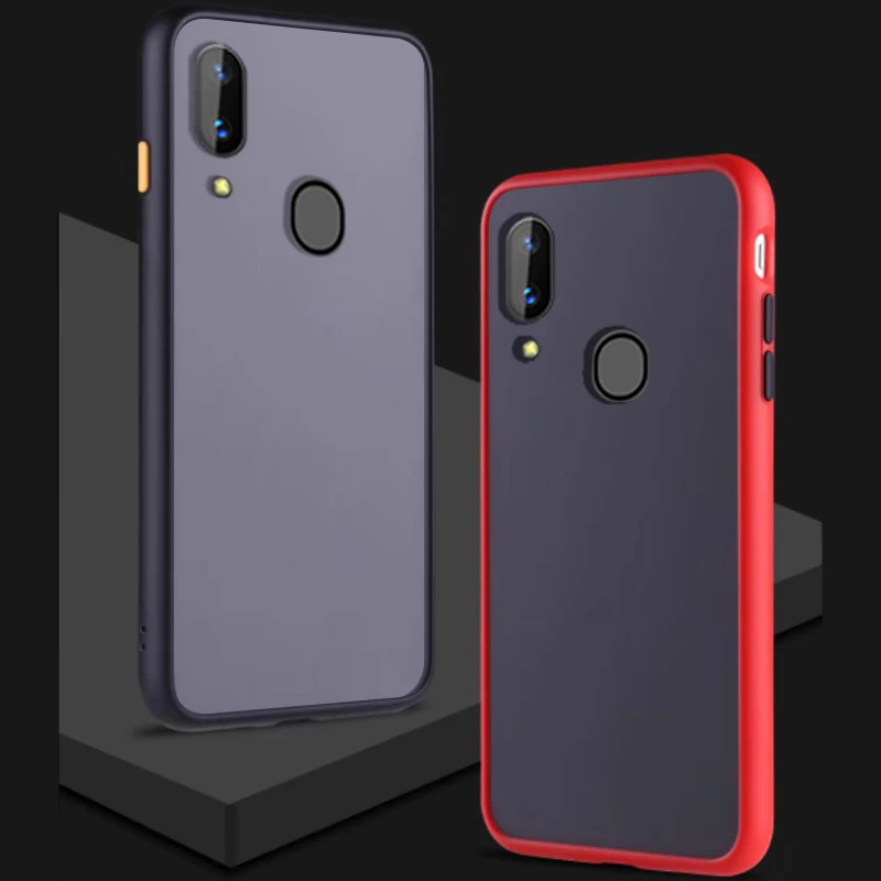 Чехол для Samsung Galaxy M20 A30 A40 матовый прозрачный роскошный ударопрочный жесткий
