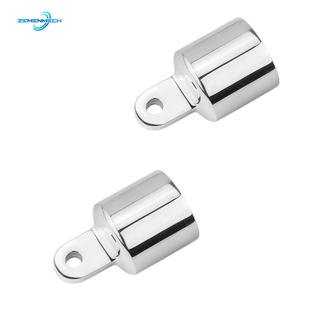 

2PCS Boat Accessories Pipe Eye End Cap Bimini Top Fitting Marine Hardware Yacht External Eye End Canopy Tube End Stainless Steel